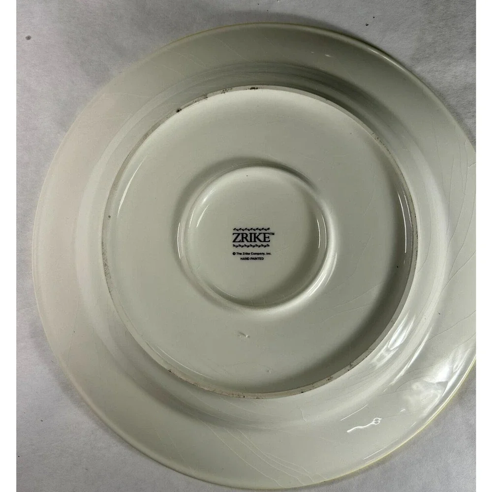 Zrike Flora Pattern Hand Painted Plate